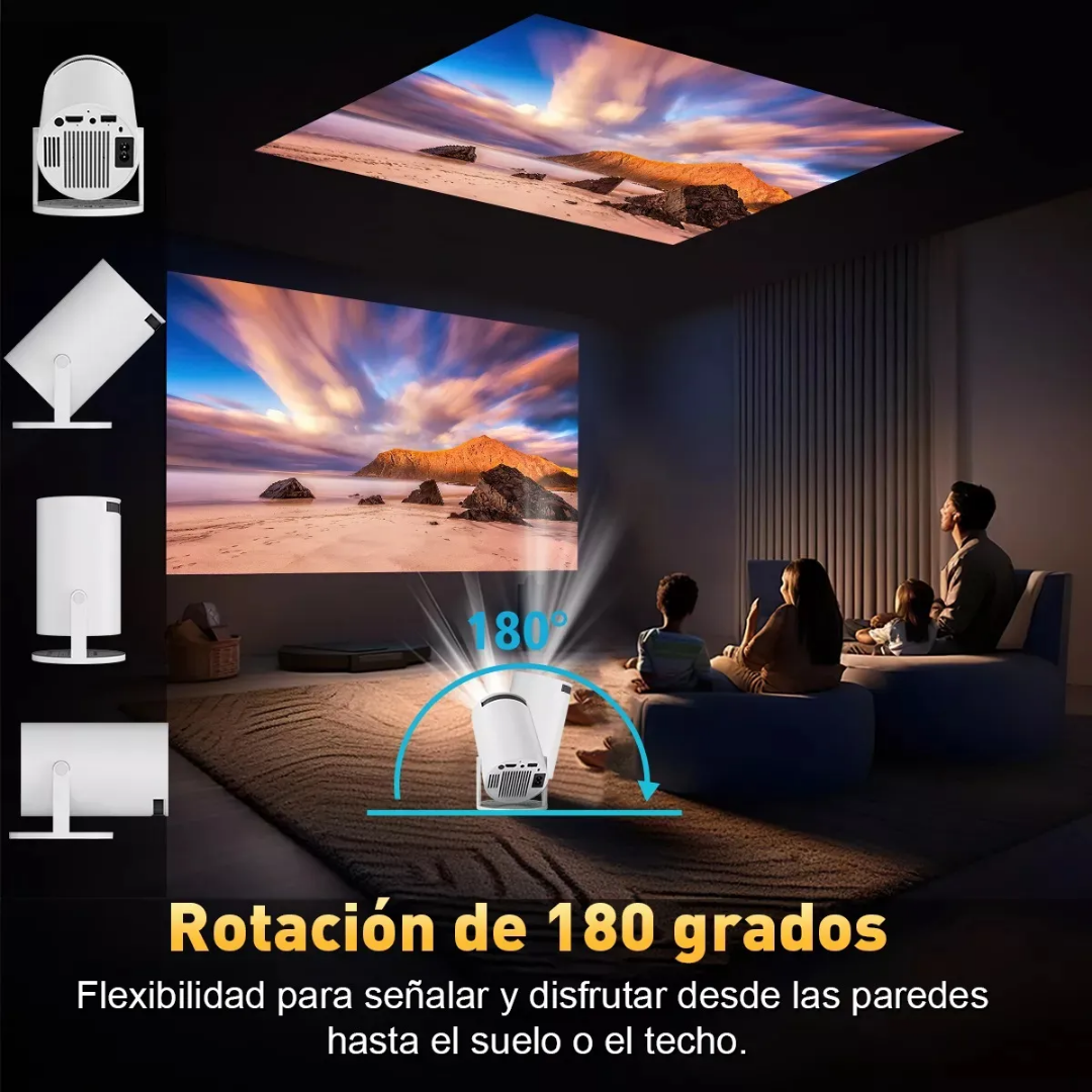 Proyector Magcubic HY300 Pro | Mini Portátil 1080P WiFi 6 y Android 11 | Cine 4K en Casa y Exteriores