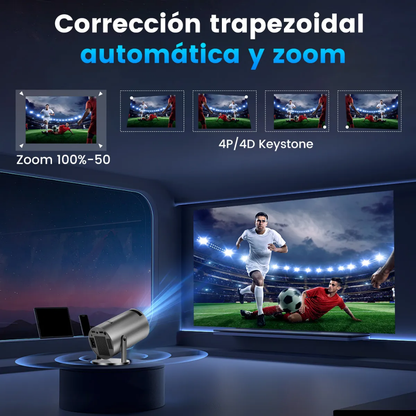 Proyector Magcubic HY300 Pro | Mini Portátil 1080P WiFi 6 y Android 11 | Cine 4K en Casa y Exteriores